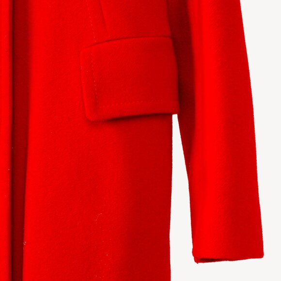 Hobbs Red Wool & Cashmere Blend Double-Breasted Coat - Picture 7 of 13